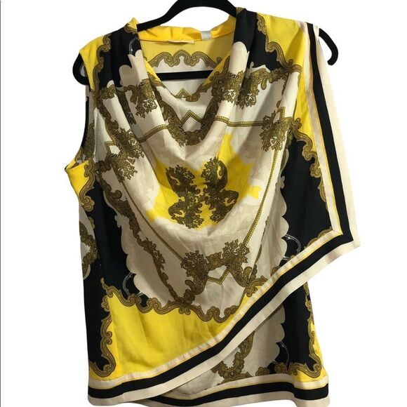 New York & Company Tops - New York and Company Scarf Inspired Sleeveless Blouse